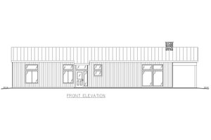 Exterior - Front Elevation 3 for Contemporary House Plan #117-1002 - 2 bed, 2 bath