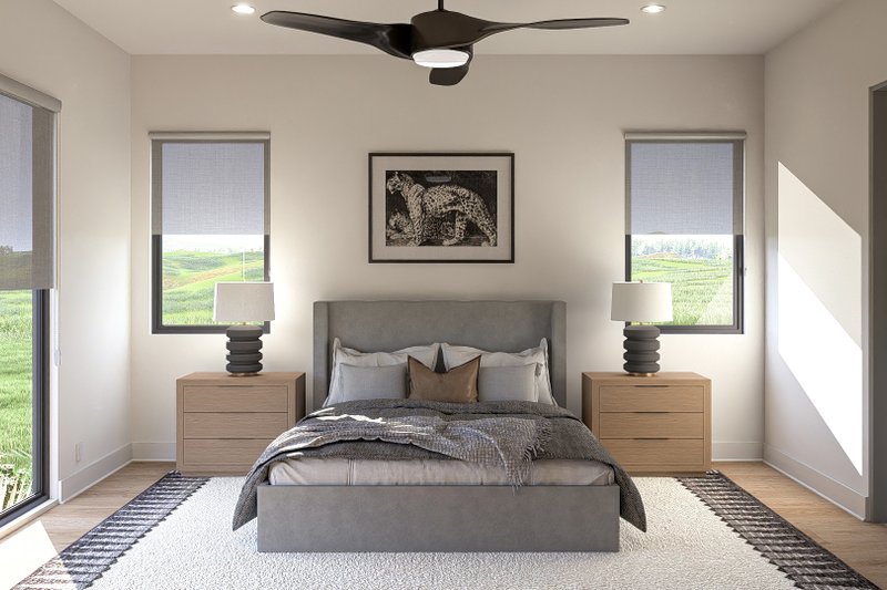 House Plan Design - Interior - Master Bedroom for Modern House Plan #455-351 - 4 bed, 3.5 bath
