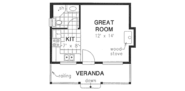 Cottage Floor Plan - Main Floor Plan #18-4522