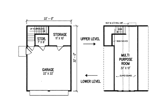Floor Plan - Main Floor for European House Plan #45-265, 0 bath