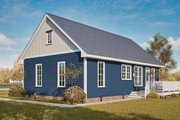 Traditional Style House Plan - 3 Beds 2 Baths 1209 Sq/Ft Plan #54-629 Exterior 