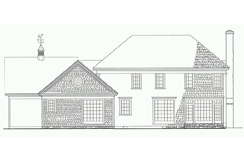 Dream House Plan - Exterior - Rear Elevation for Country House Plan #137-210 - 5 bed, 4 bath