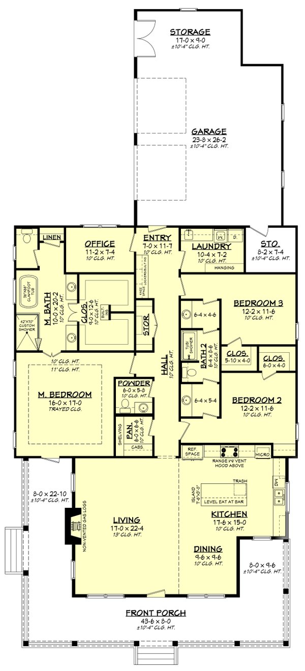 Farmhouse Floor Plan - Main Floor Plan #430-269