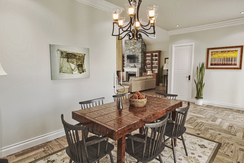 Architectural House Design - Interior - Dining Room for Farmhouse House Plan #54-581 - 4 bed, 3.5 bath