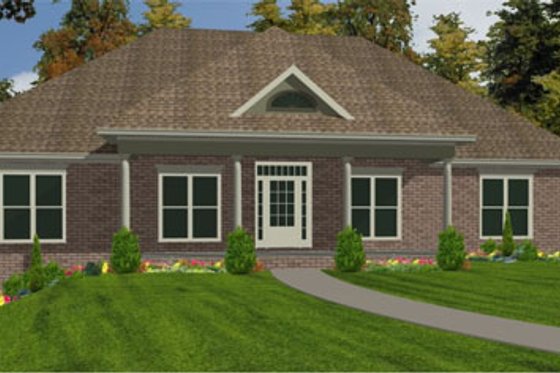 Exterior - Front Elevation for Farmhouse House Plan #63-226 - 4 bed, 2 bath