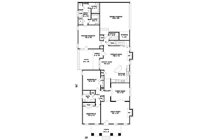 Floor Plan - Main Floor for Bungalow House Plan #81-1189 - 4 bed, 3 bath
