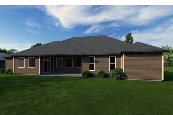 Exterior - Rear Elevation for Craftsman House Plan #1111-16 - 4 bed, 3.5 bath