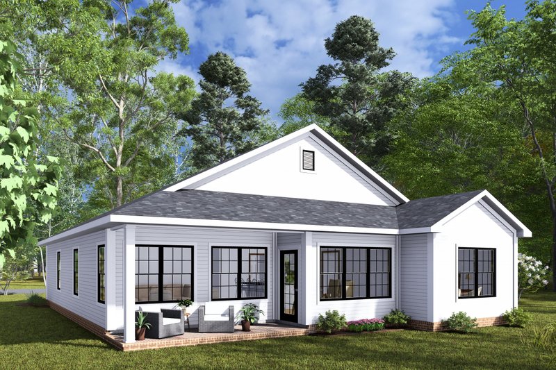 Home Plan - Exterior - Rear Elevation for Cottage House Plan #513-2275 - 3 bed, 2 bath