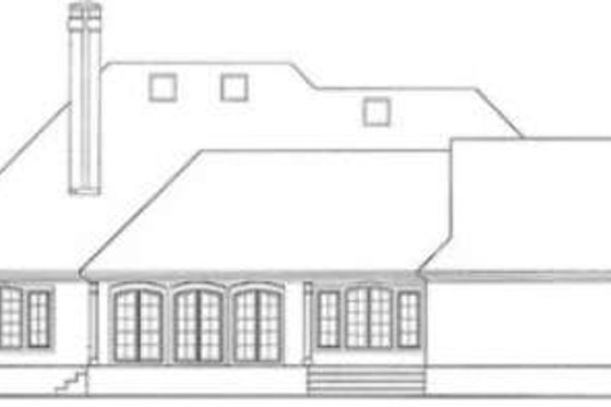 Exterior - Rear Elevation for European House Plan #406-114 - 4 bed, 3.5 bath