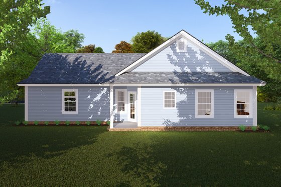 Exterior - Rear Elevation for Cottage House Plan #513-2210 - 3 bed, 2 bath