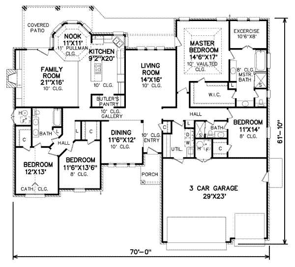 Traditional Floor Plan - Main Floor Plan #65-180