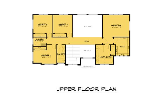 Floor Plan - Upper Floor for Farmhouse House Plan #1066-242 - 5 bed, 3.5 bath