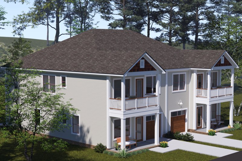 Architectural House Design - Exterior - Front Elevation 3 for Cottage House Plan #513-2332 - 3 bed, 2.5 bath