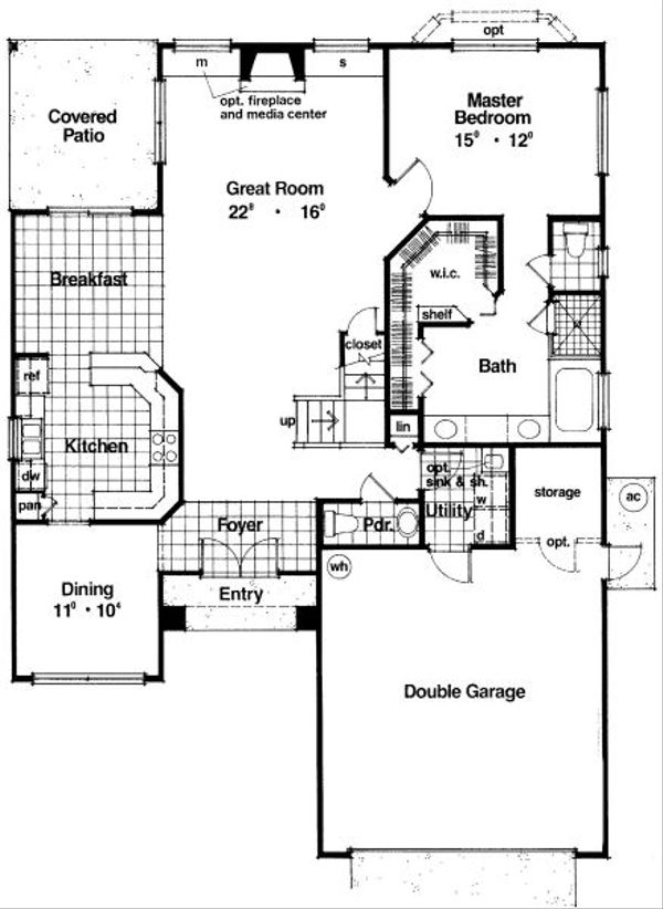 Modern Floor Plan - Main Floor Plan #417-212