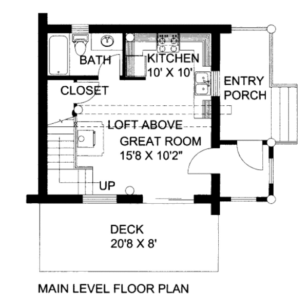 Log Floor Plan - Main Floor Plan #117-595