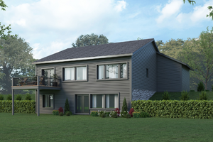 Exterior - Rear Elevation for Ranch House Plan #70-1564 - 5 bed, 3 bath