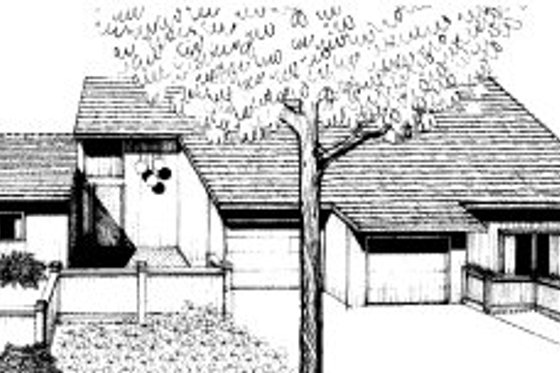 Exterior - Front Elevation for Modern House Plan #303-130 - 2 bed, 1 bath