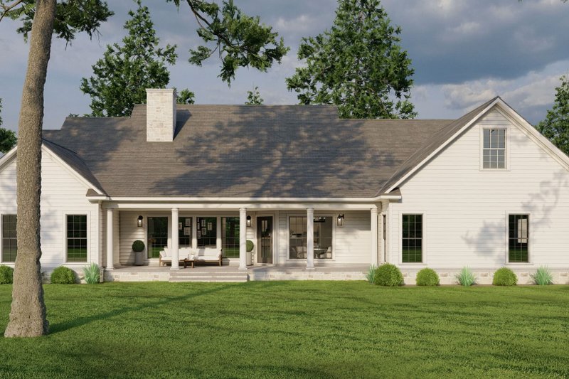 Architectural House Design - Exterior - Rear Elevation for Country House Plan #17-421 - 4 bed, 3 bath