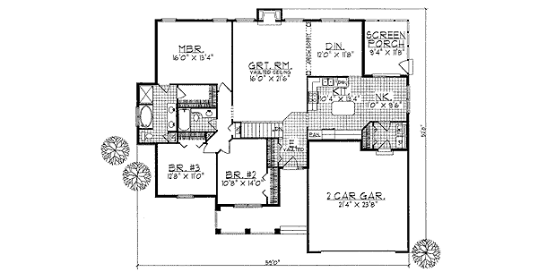 Traditional Floor Plan - Main Floor Plan #70-210