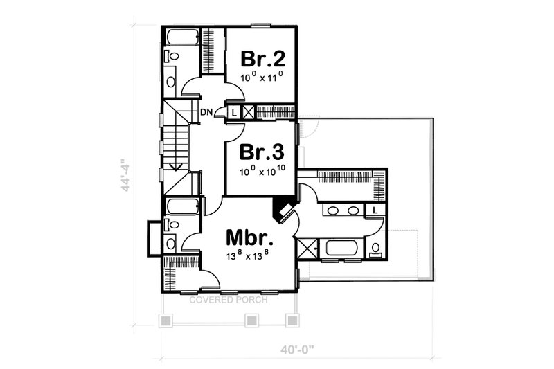 Home Plan - Floor Plan - Other Floor for Craftsman House Plan #20-1217 - 3 bed, 2.5 bath