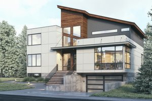 Contemporary Exterior - Front Elevation Plan #1066-32