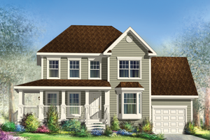 Country Exterior - Front Elevation Plan #25-4601