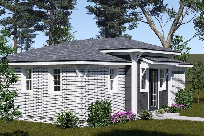 House Blueprint - Exterior - Other Elevation 4 for Modern House Plan #513-2472 - 2 bed, 2 bath
