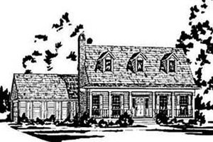 Country Exterior - Front Elevation Plan #36-199