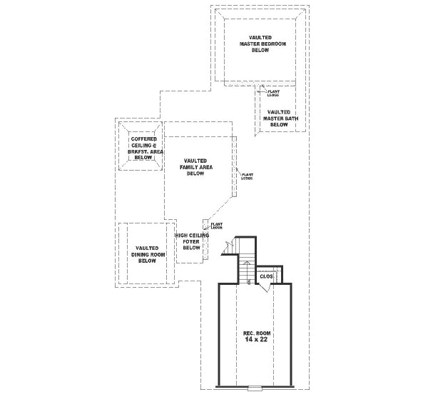 Floor Plan - Upper Floor for Traditional House Plan #81-294 - 3 bed, 2 bath