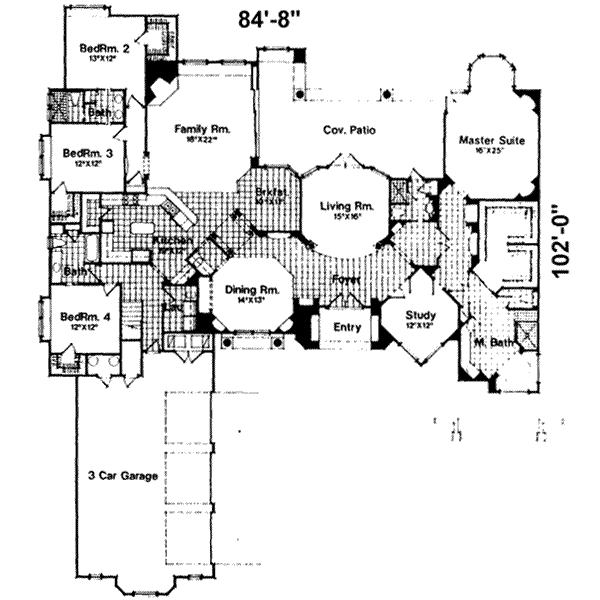European Floor Plan - Main Floor Plan #135-121