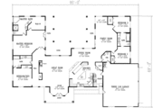 Adobe / Southwestern Style House Plan - 4 Beds 3.5 Baths 3522 Sq/Ft Plan #1-845 