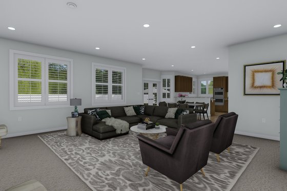 Interior - Family Room for Traditional House Plan #1060-100 - 3 bed, 2.5 bath