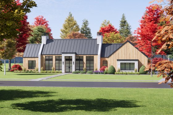 Exterior - Front Elevation 6 for Modern House Plan #1096-94 - 3 bed, 2.5 bath