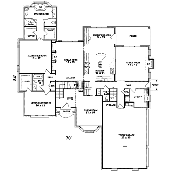 European Floor Plan - Main Floor Plan #81-636