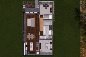 Floor Plan - Main Floor for Modern House Plan #513-2289 - 4 bed, 3 bath