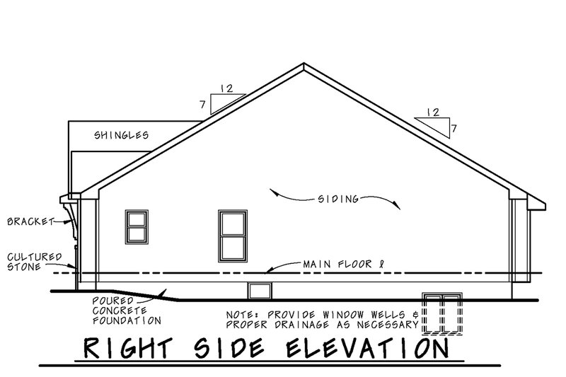 House Blueprint - Exterior - Other Elevation 1 for Farmhouse House Plan #20-2462 - 3 bed, 2.5 bath