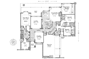 Floor Plan - Main Floor for European House Plan #310-515 - 4 bed, 4.5 bath