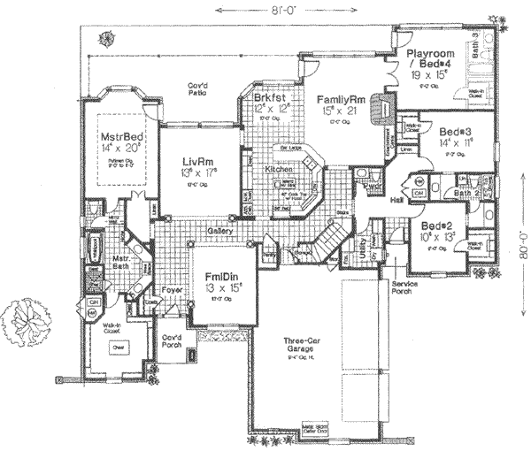 European Floor Plan - Main Floor Plan #310-515