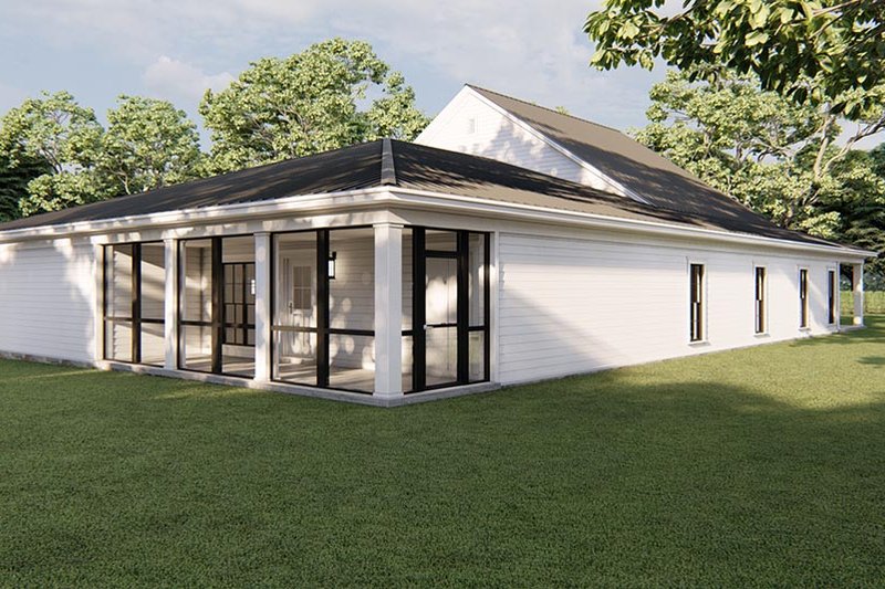 Architectural House Design - Exterior - Rear Elevation for Farmhouse House Plan #923-278 - 3 bed, 3 bath