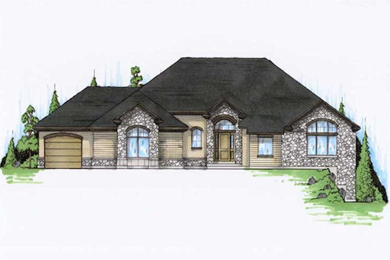 House Plan Design - European Exterior - Front Elevation Plan #5-306