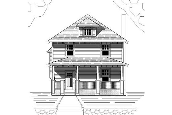 Exterior - Front Elevation for Craftsman House Plan #423-40 - 3 bed, 2.5 bath