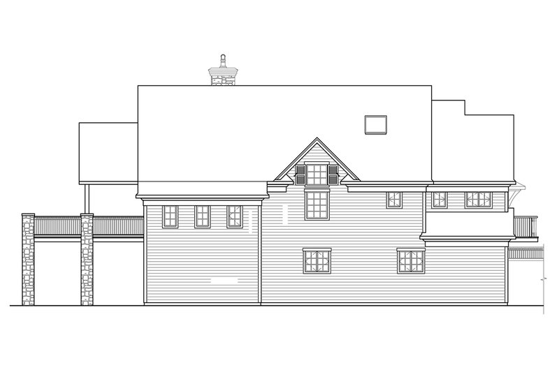 House Plan Design - Exterior - Rear Elevation for Cottage House Plan #124-1110 - 1 bed, 2 bath