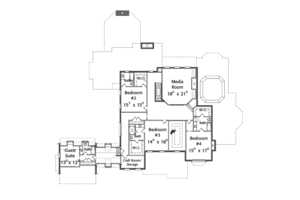 Floor Plan - Upper Floor for Colonial House Plan #429-48 - 5 bed, 5 bath