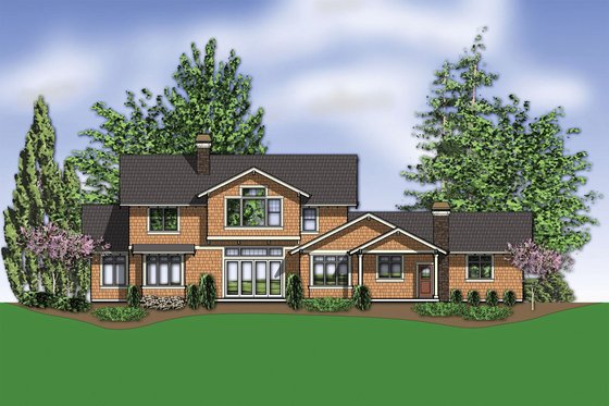 Exterior - Rear Elevation for Craftsman House Plan #48-249 - 4 bed, 3.5 bath