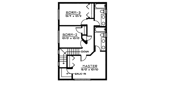 Farmhouse Floor Plan - Upper Floor Plan #95-220