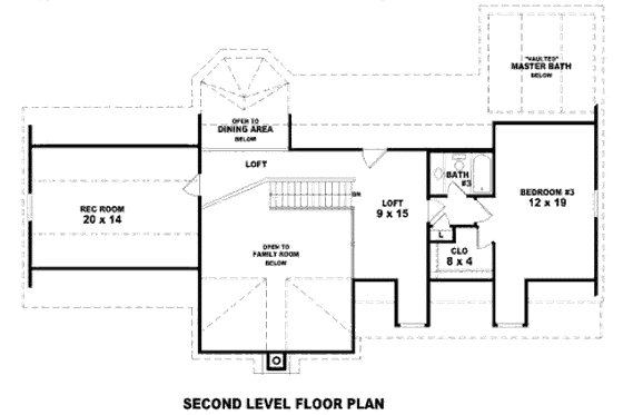 Floor Plan - Upper Floor for Traditional House Plan #81-13689 - 3 bed, 3 bath