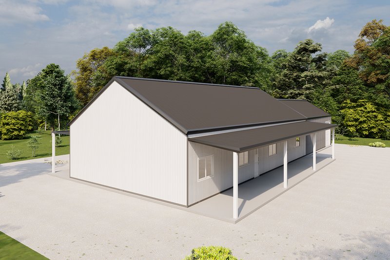 Home Plan - Exterior - Other Elevation 8 for Barndominium House Plan #1107-12 - 5 bed, 3.5 bath