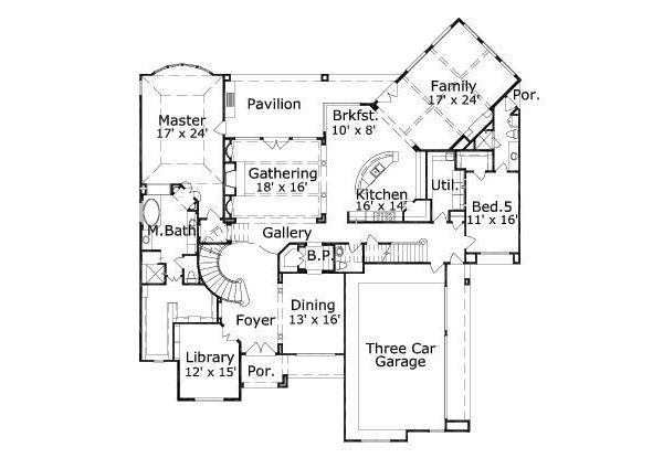 European Floor Plan - Main Floor Plan #411-677