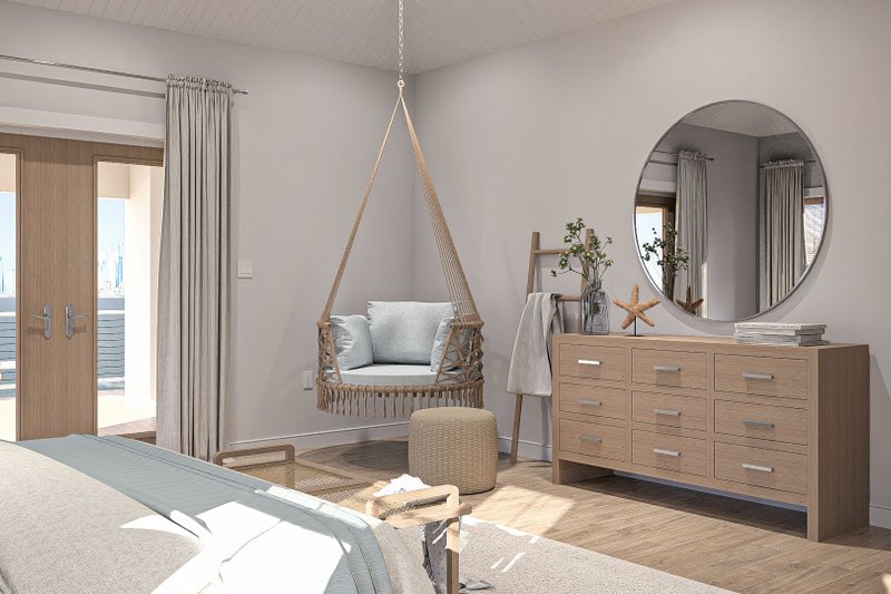 House Blueprint - Interior - Master Bedroom 1 for Beach House Plan #455-378 - 4 bed, 3.5 bath