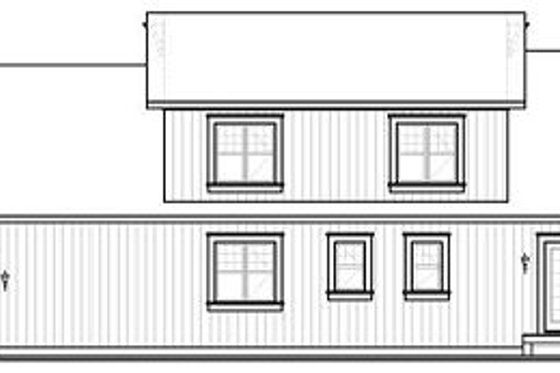 Exterior - Rear Elevation for Country House Plan #23-726 - 3 bed, 2 bath